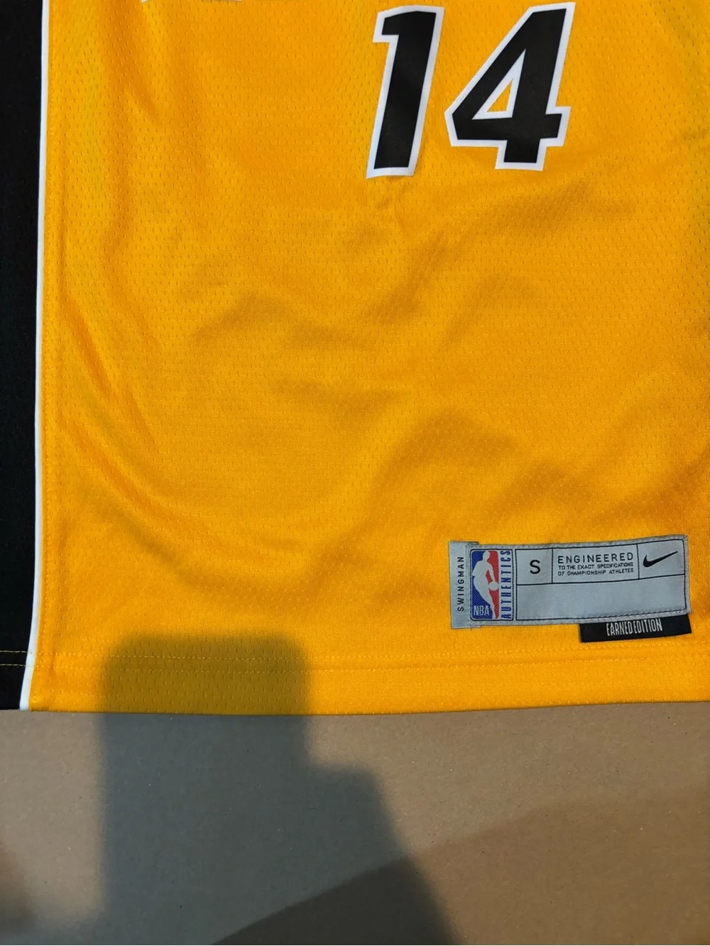 Nike HEAT yellow and blue  #14 Basketball Jersey